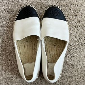 Tory Burch Black and White Espadrilles